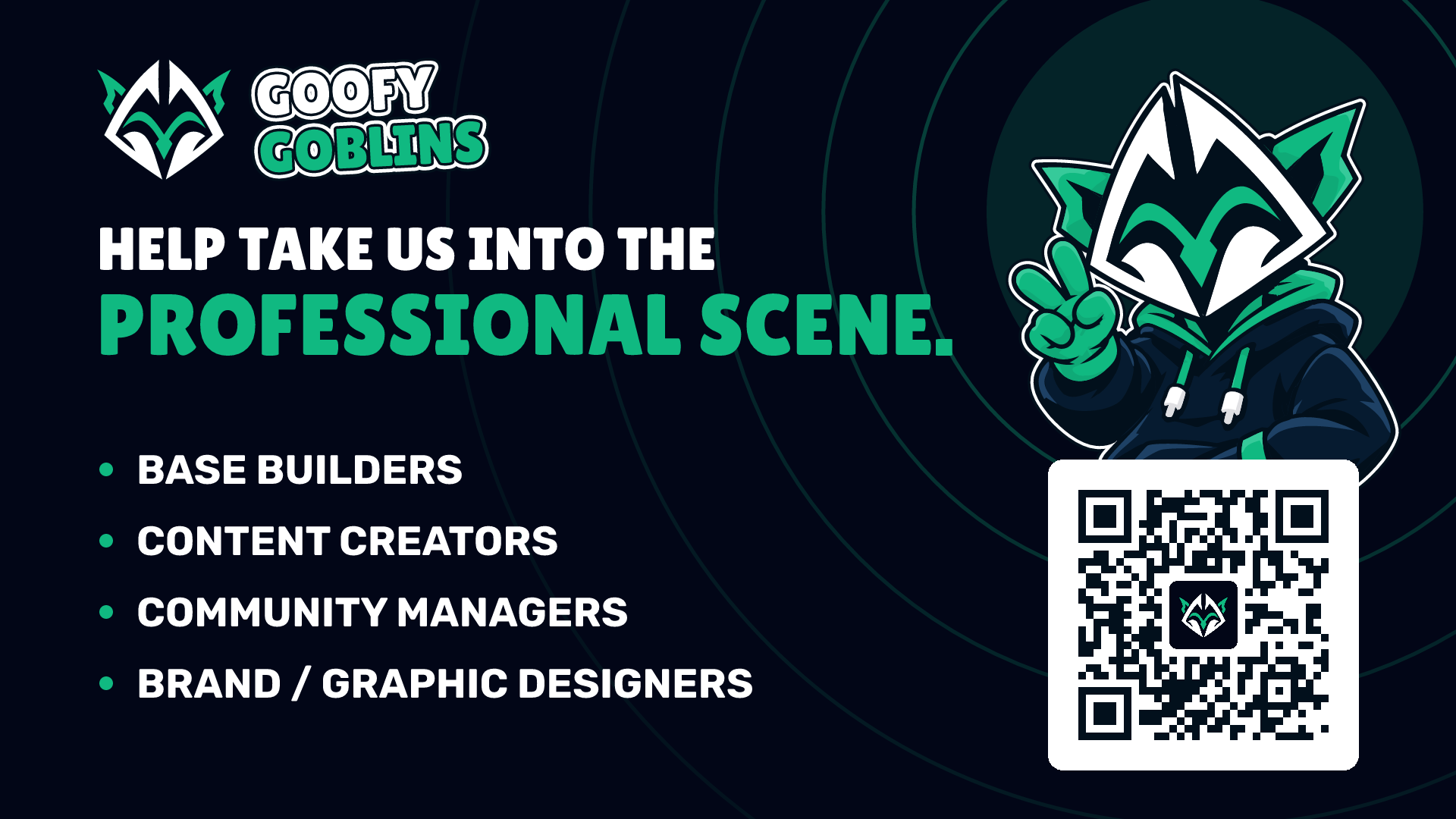 Goofy Goblins recruitment card